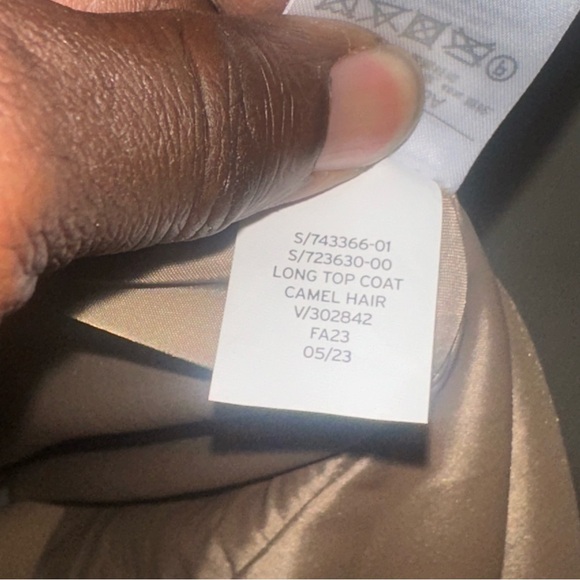 GAP Womens 2XL Camel Hair Wool Blend Long Coat Brown Preppy Classic Modern Y2K - Picture 9 of 12